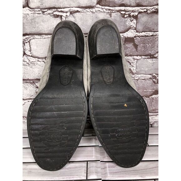 Born Fredrika Gray Suede Leather Pointed Low Cut Heel Booties Women Sz 11M US/43 - Picture 14 of 16